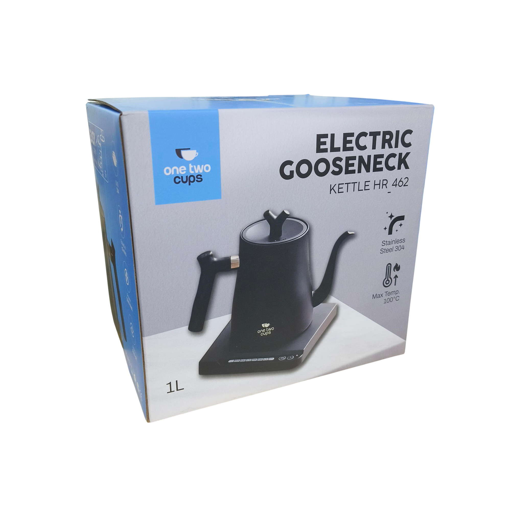 One Two Cups Teko Listrik Kopi Pemanas Air Leher Angsa Kettle 1000W 1L - HR-462 Gambar produk One Two Cups Teko Listrik Kopi Pemanas Air Leher Angsa Kettle 1000W 1L - HR-462