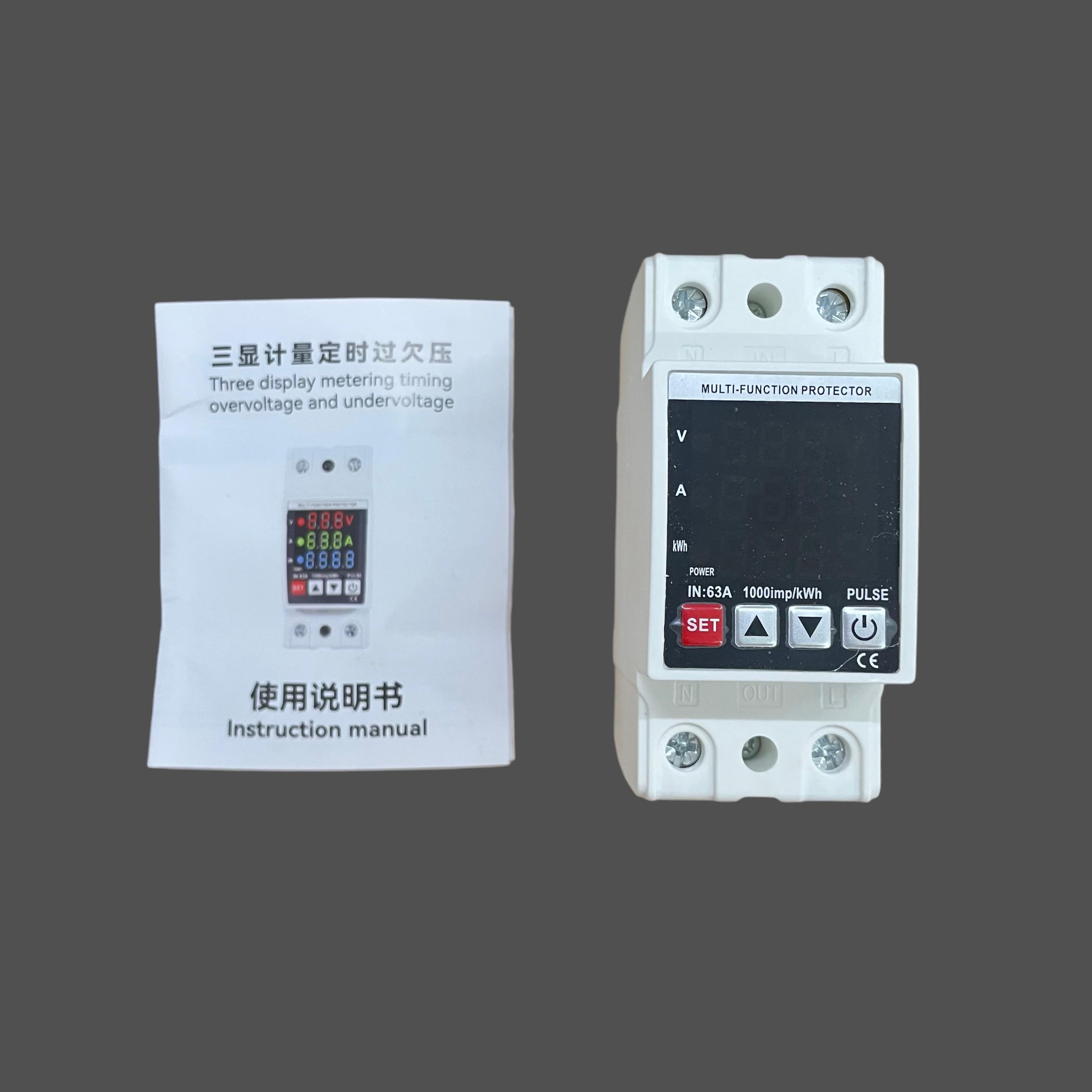 Gaqqee MCB Digital Din Rail Over Voltage Current Protector 63A 230V - A37T Gambar produk Gaqqee MCB Digital Din Rail Over Voltage Current Protector 63A 230V - A37T