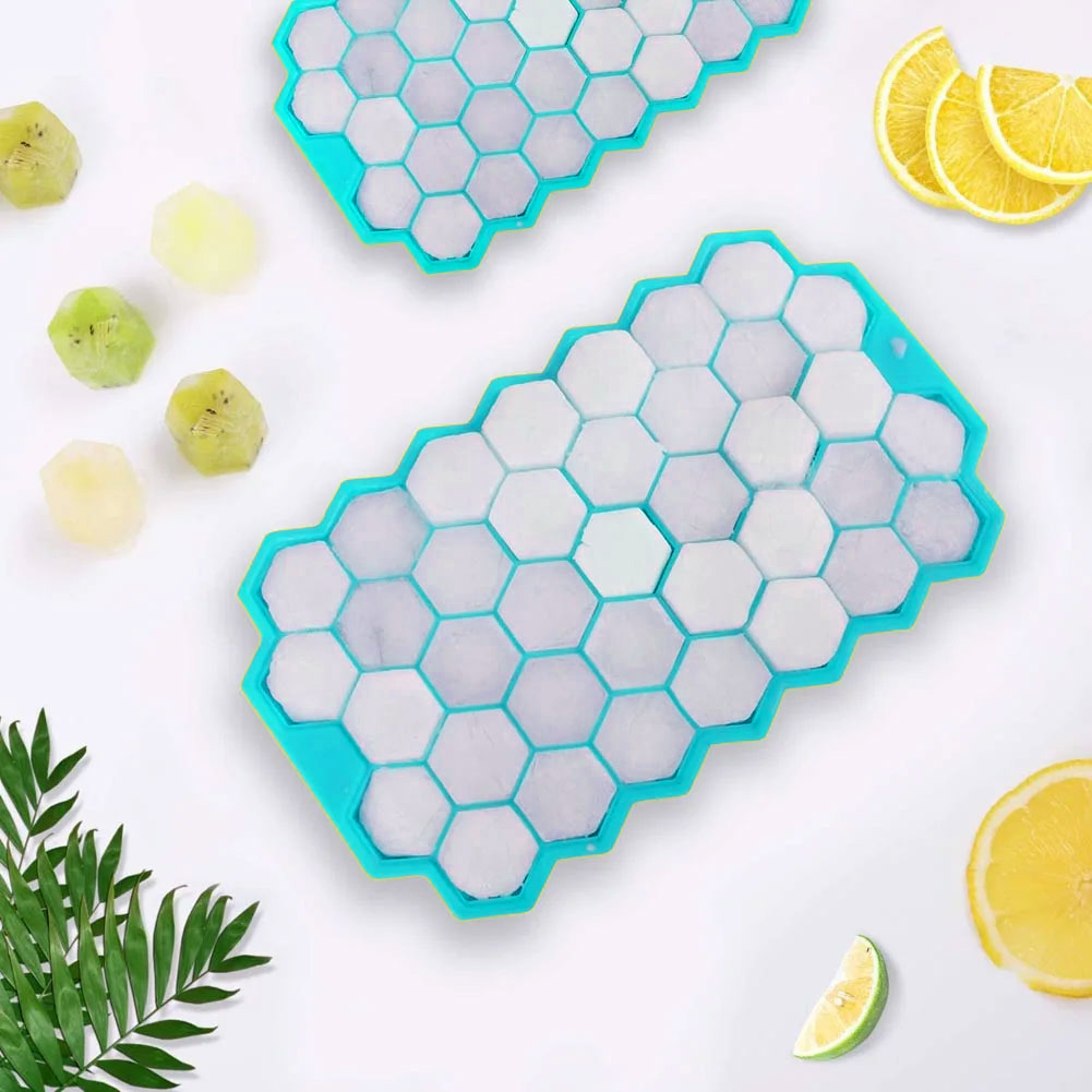 Gambar produk SILIKOLOVE Cetakan Es Batu Silikon Heksagonal 37 Grid Ice Cube Tray - DU655