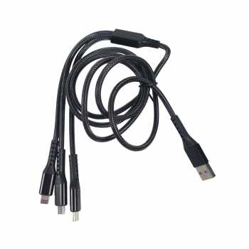 Gambar produk TKEY Kabel Data 3in1 USB Type C Micro Lightning Fast Charging 66W 1.2M - T66
