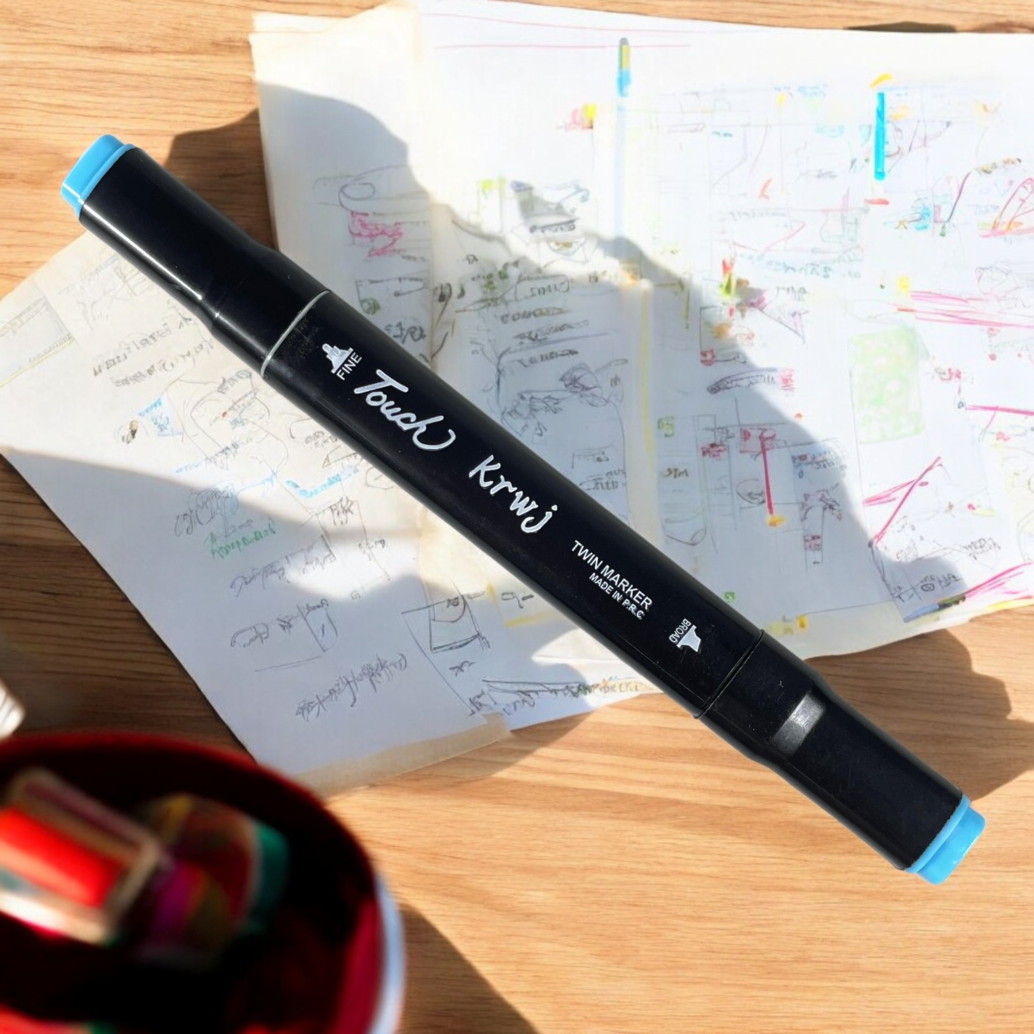 Gambar produk TOUCH Spidol Dual Side Fine Art Brush Art Marker Set 40 Warna - CY-006