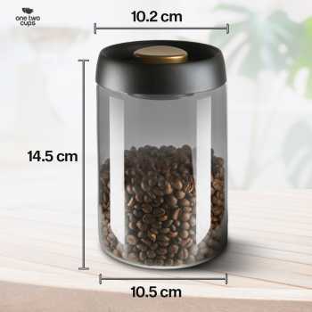 Gambar produk One Two Cups Toples Kaca Penyimpanan Biji Kopi Vacuum Sealed Lid 900ml - SE41