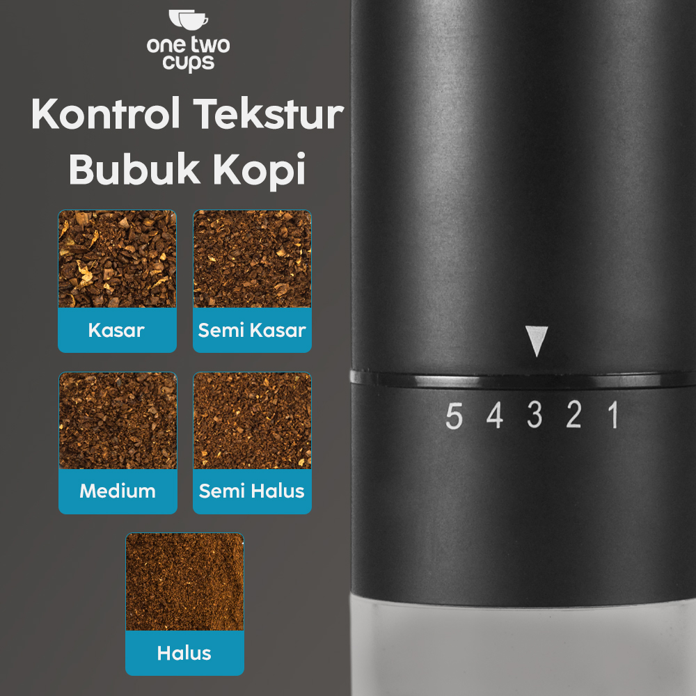 Gambar produk One Two Cups Alat Penggiling Kopi Manual Coffee Grinder Adjustable - G5