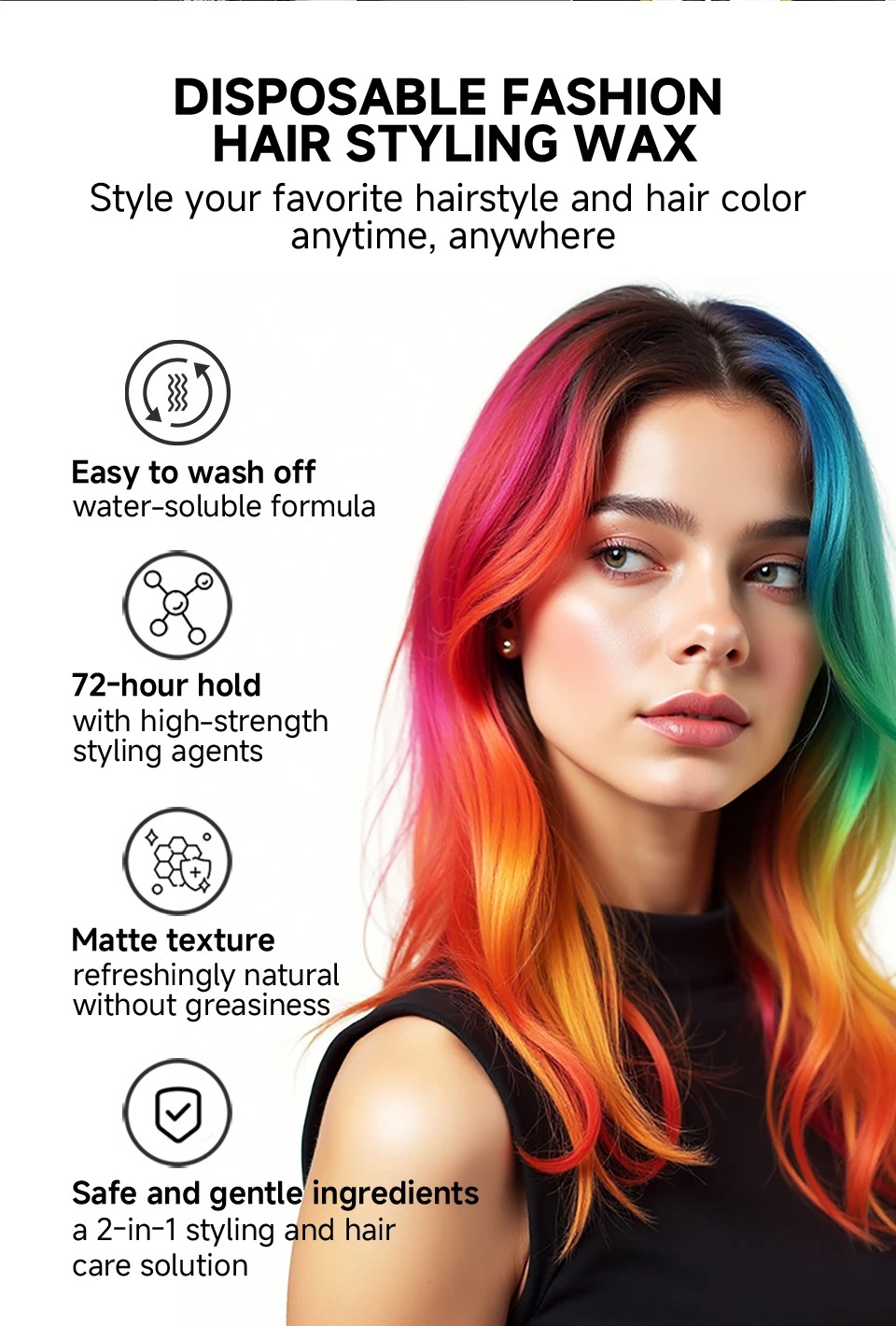 Gambar produk SEVICH Cat Rambut Temporer Temporary Color Wax Dye Hair Coloring 120g - SV89