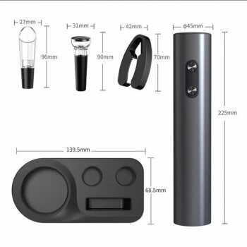 Gambar produk Secura Pembuka Tutup Botol Wine Elektrik Automatic Corkscrew Opener - S-410