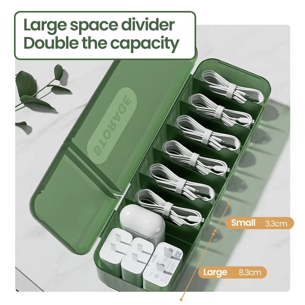 Gambar produk BNBS Kotak Kabel Organizer Data Cable Storage Box 6 Slot with Cover - BN-1905