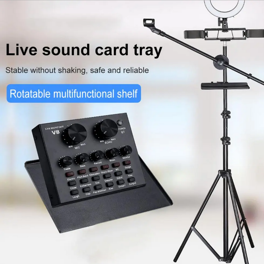 Gambar produk TaffSTUDIO Microphone Stand Holder Clip On Tray for Mic Stand Utility 16.5x23cm - NB-12