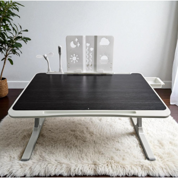 AOLIVIA Meja Lipat Laptop Belajar Foldable Bed Table with USB Port - AV-60