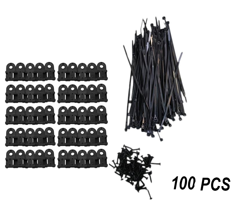 Gambar produk ZYCN Dudukan Kabel Ties Tie Mount Cord Organizer Saddle Shape 100 PCS - HC0-M3
