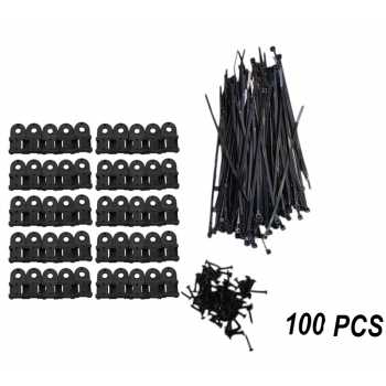 Gambar produk ZYCN Dudukan Kabel Ties Tie Mount Cord Organizer Saddle Shape 100 PCS - HC0-M3