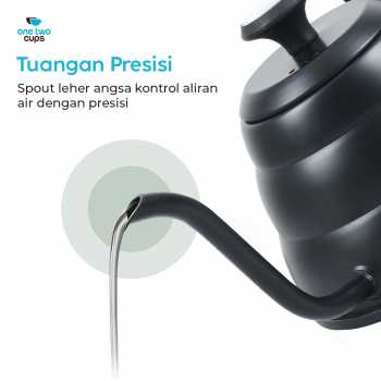 One Two Cups Teko Kopi Leher Angsa Pour Over Drip Kettle Thermometer 955ml - KE4012 Gambar produk One Two Cups Teko Kopi Leher Angsa Pour Over Drip Kettle Thermometer 955ml - KE4012
