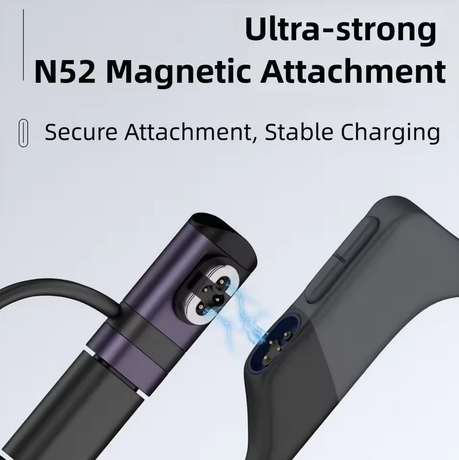 Gambar produk HUXUAN Charger Magnetik USB Type C for Shokz Bone Conduction Earphone 2 Pin - HX11