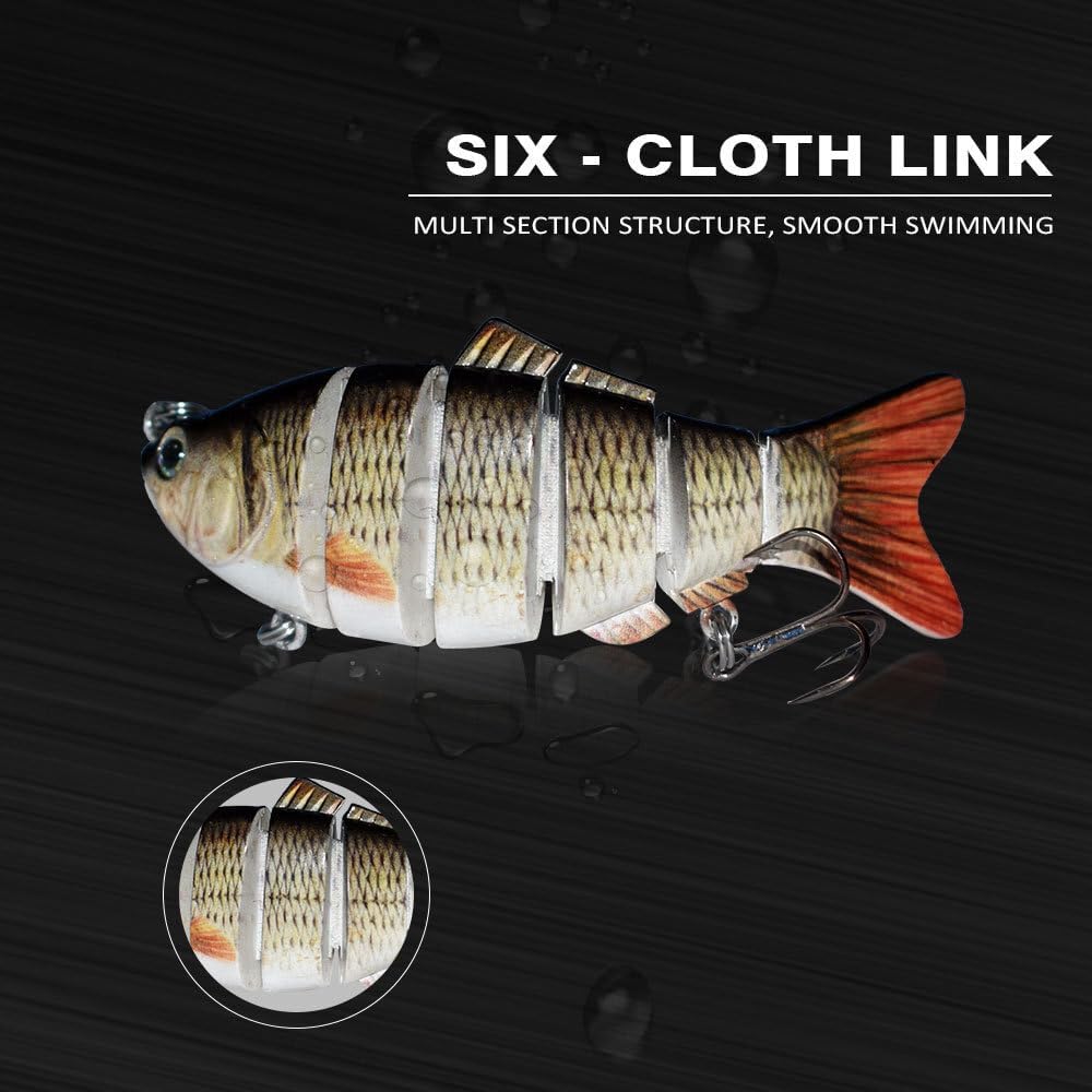 Gambar produk BASSLER Umpan Pancing Ikan Lifelike Fish Bait Lure 6 Section 10cm 18g - BS180