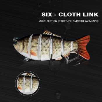 Gambar produk BASSLER Umpan Pancing Ikan Lifelike Fish Bait Lure 6 Section 10cm 18g - BS180