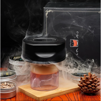WOODER Alat Pengasap Electric Whisky Cocktail Smoker Kit Natural Wood - KZ-31
