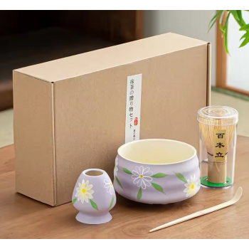 CZSAE Matcha Set Kit Chawan Chasen Stand Chashaku Ceramic 580ml 4 PCS - CZ1