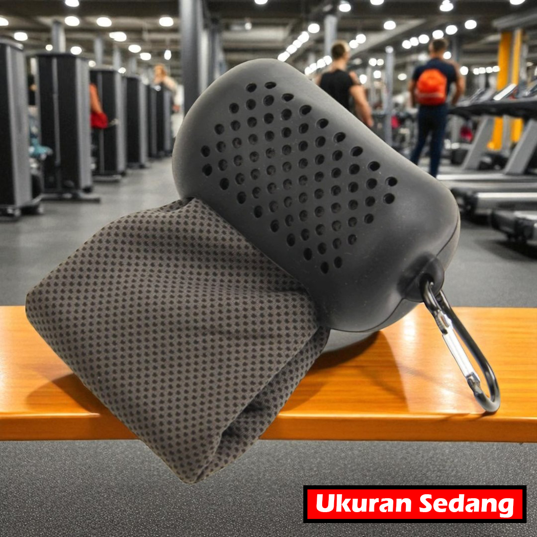 Gambar produk ASOLID Handuk Microfiber Quick Dry Cooling Ice Towel Silicon Case Sedang - AS13