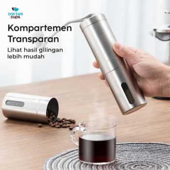 Gambar produk One Two Cups Alat Penggiling Kopi Manual Coffee Grinder Adjustable - OTC48