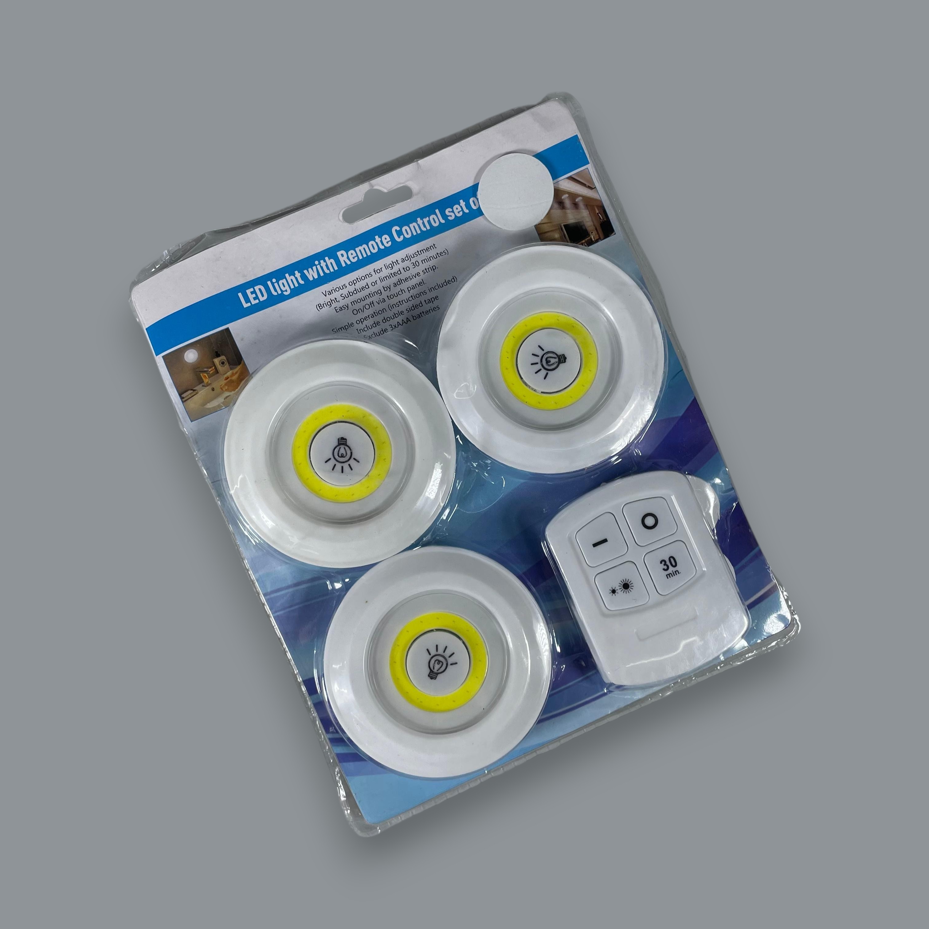 Gambar produk HBI Lampu Tempel LED Cabinet Touch Cool White with Remote Control - H-22