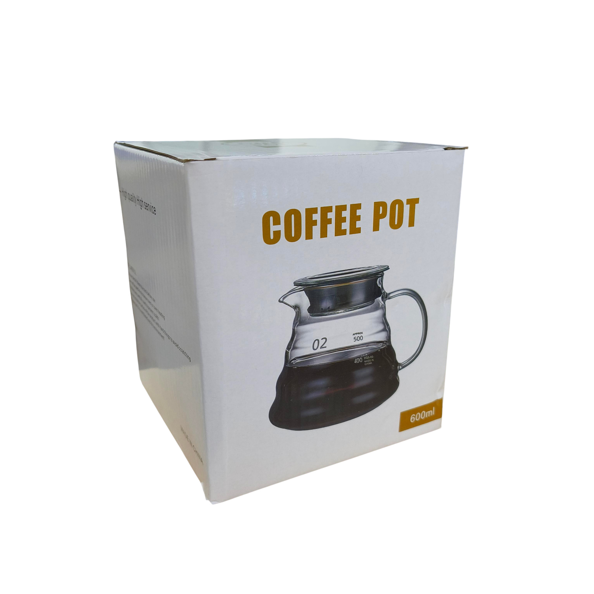 Gambar produk Leeseph Teko Kopi Coffee Server V60 Drip Pour Over Borosilicate Glass 600ml - XGS-36/60/80