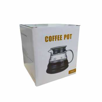Gambar produk Leeseph Teko Kopi Coffee Server V60 Drip Pour Over Borosilicate Glass 600ml - XGS-36/60/80