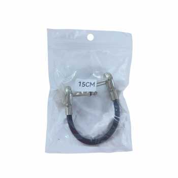 Gambar produk WORLDSTAGE Kabel Pedal Gitar L Shape Right Angle 6.35mm 15cm - CBC-31