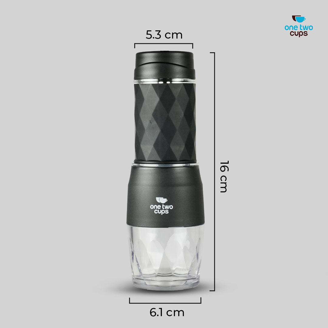One Two Cups Hand Press Mini Espresso Coffee Maker 3in1 20 Bar 120ml - HS-8439 Gambar produk One Two Cups Hand Press Mini Espresso Coffee Maker 3in1 20 Bar 120ml - HS-8439