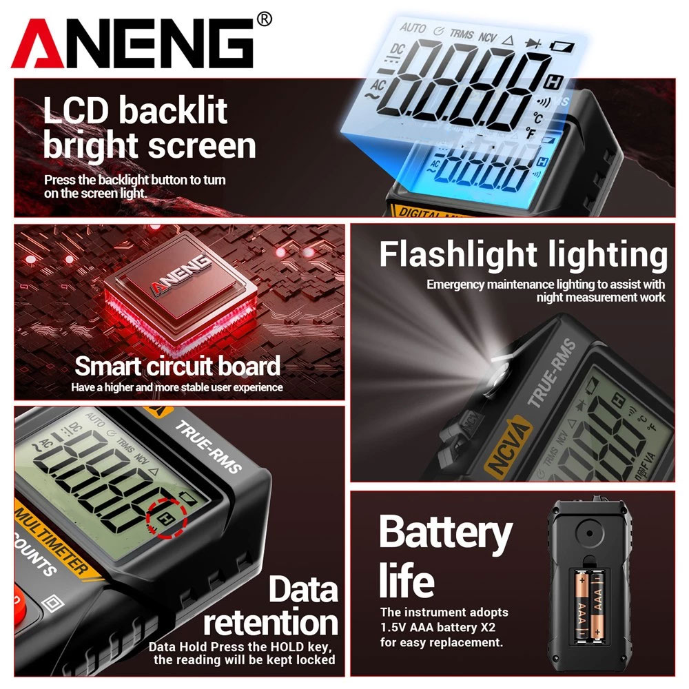 Gambar produk ANENG Digital Multimeter Mini Voltage Tester True RMS - M114