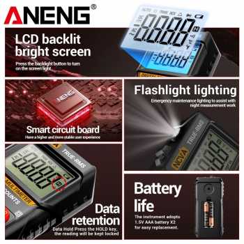 Gambar produk ANENG Digital Multimeter Mini Voltage Tester True RMS - M114