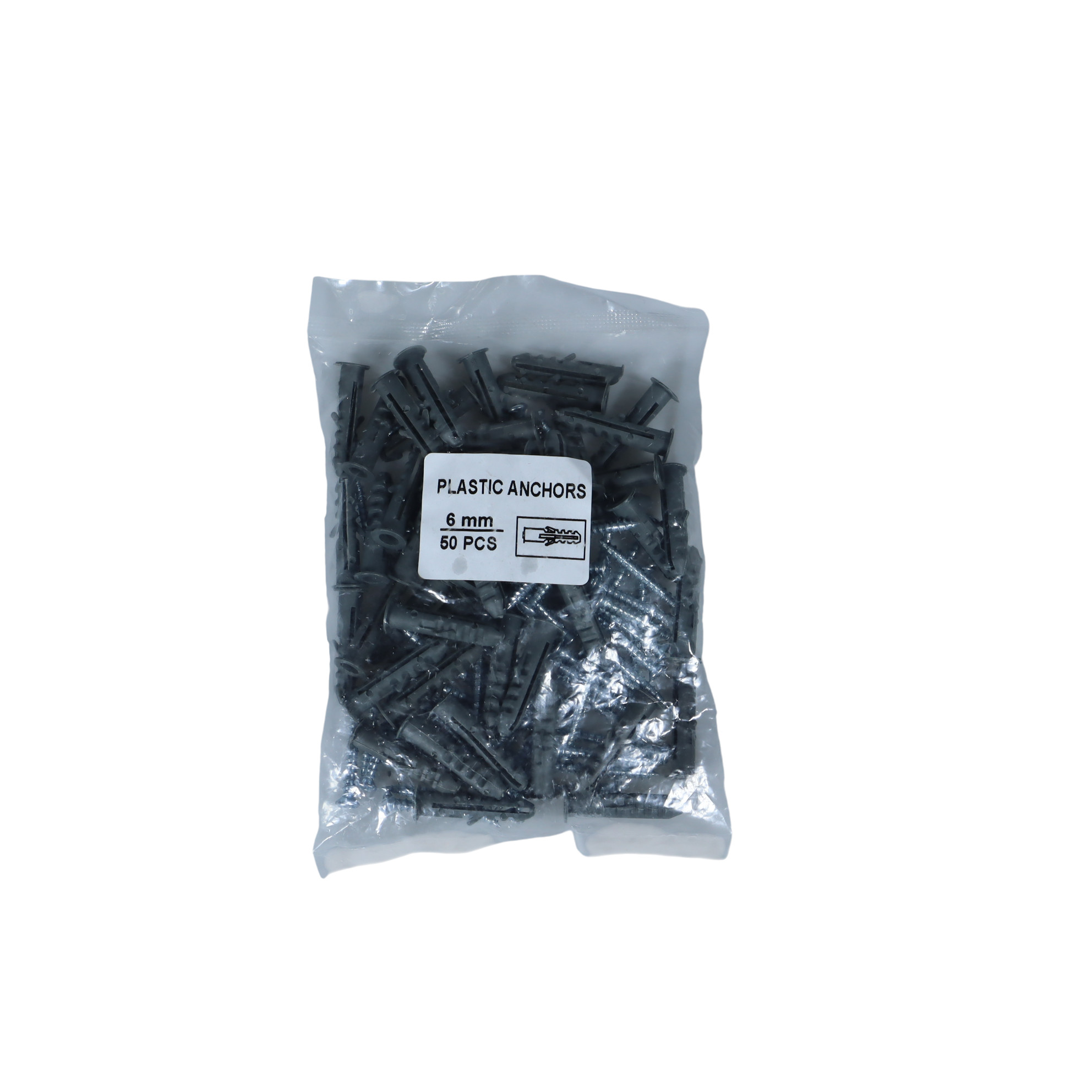 Gambar produk Taffware Expansion Screw Fischer Pipe Nylon Wall Anchor Tube with Nail M6