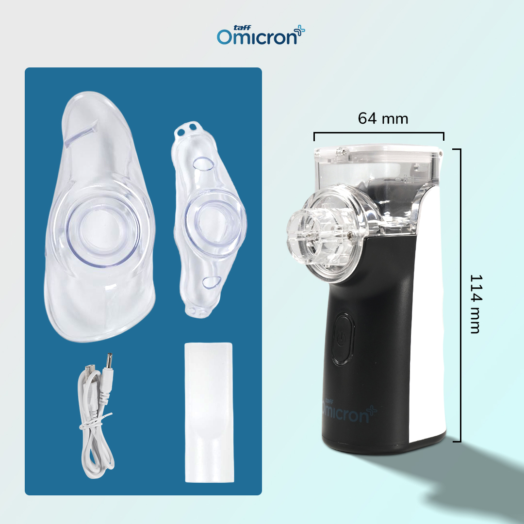 Gambar produk TaffOmicron Alat Terapi Pernapasan Mesh Nebulizer Portable Inhaler - YK-N3AA