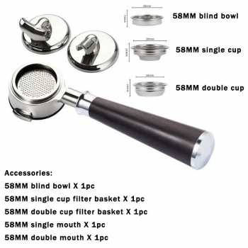 Gambar produk COHINA Non Pressurized Portafilter E61 Stainless Steel 304 58mm - CHA304