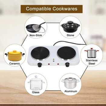 Gambar produk Taffware Kompor Listrik 2 Tungku Portable Hot Plate 2000W - WY-04B