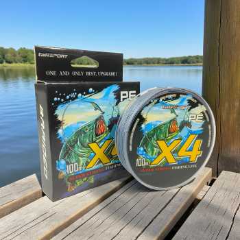 TaffSPORT Senar Pancing PE 4 Braided Strand Fishing Line 100M - X4