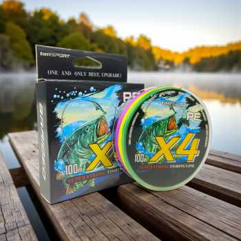 TaffSPORT Senar Pancing PE 4 Braided Strand Fishing Line 100M - X4