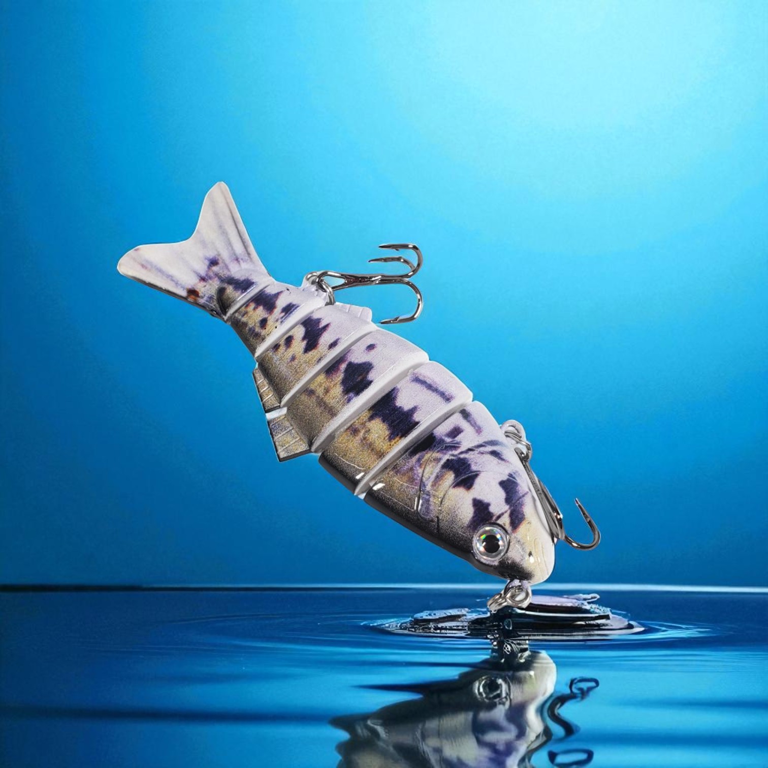 Gambar produk BASSLER Umpan Pancing Ikan Lifelike Fish Bait Lure 6 Section 10cm 18g - BS180
