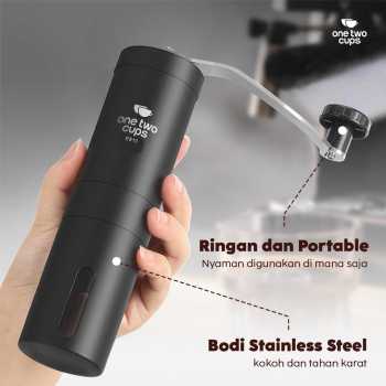 Gambar produk One Two Cups Penggiling Biji Kopi Manual Coffee Grinder Adjustable - E810