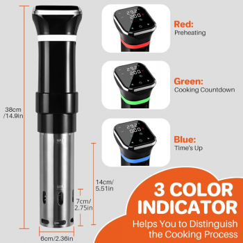 Gambar produk GOYERRNES Sous Vide Vacuum Heater Slow Food Cooker 1100W - SJ-S012