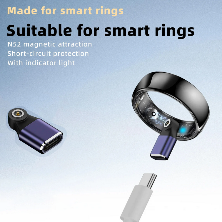 ODITY Universal Magnetic Charger Adapter USB Type C for Smart Ring - XT-23 Gambar produk ODITY Universal Magnetic Charger Adapter USB Type C for Smart Ring - XT-23