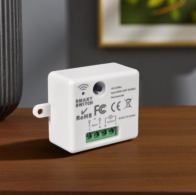 Gambar produk QINICI Receiver Saklar Lampu Wireless 433MHz 10A 240V - QC-44