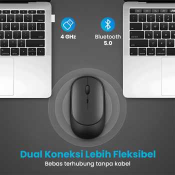 Gambar produk IBEN Mouse Wireless Bluetooth Optical 2.4GHz Silent Click 1600DPI - GTG02