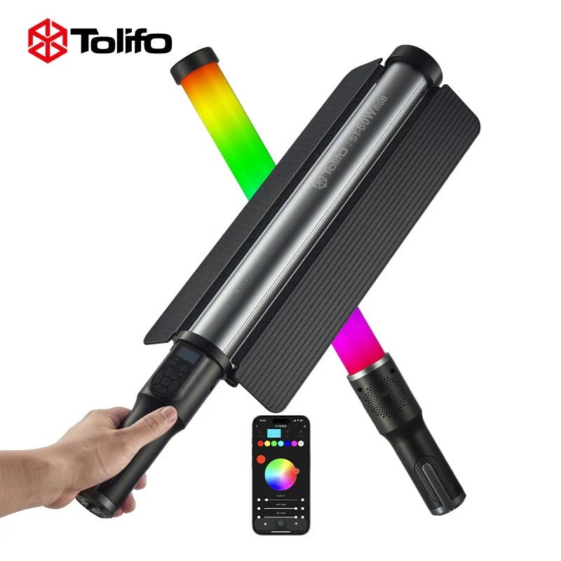 Gambar produk Tolifo Lampu LED RGB Studio Fill Light Stick 2700-10000K 4400mAh 60W - ST-60RGB