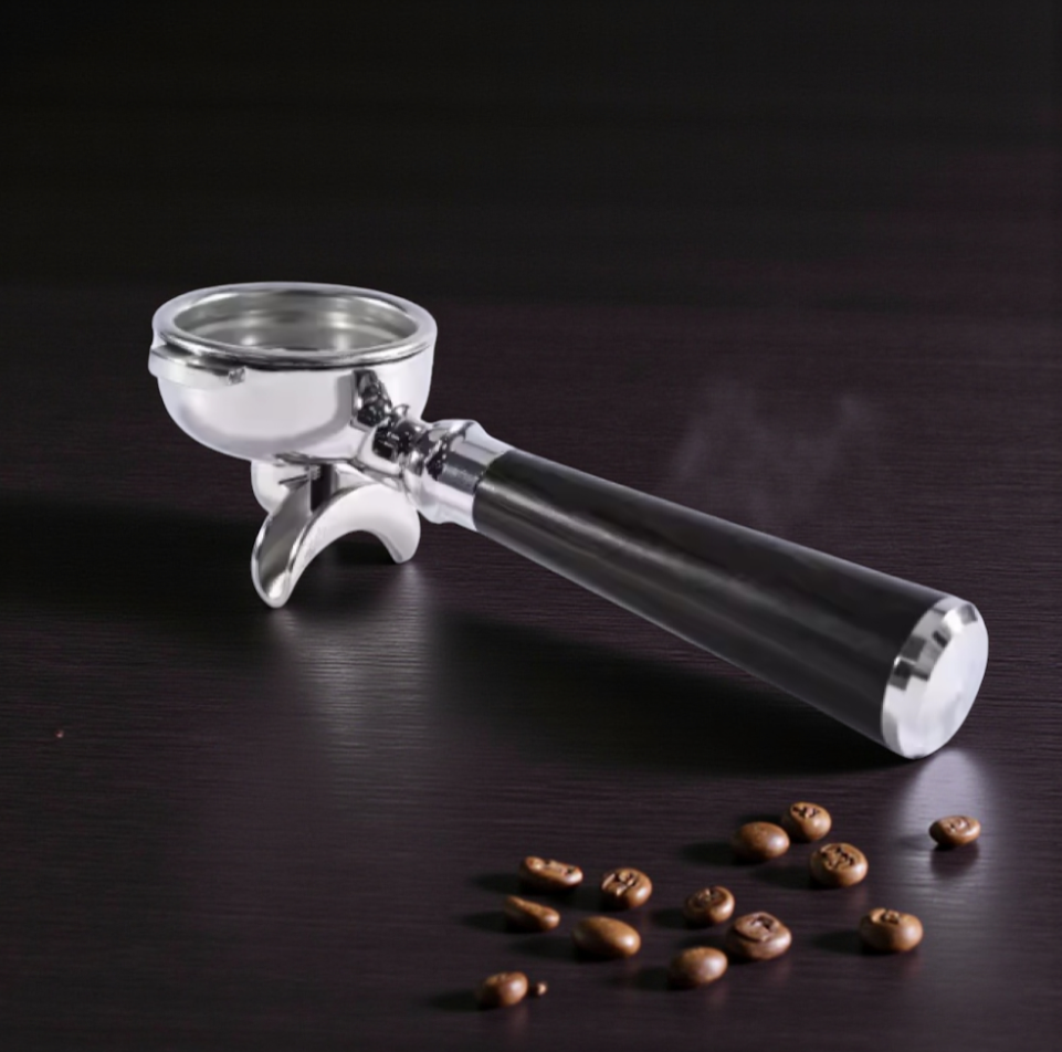 Gambar produk Andralyn Portafilter Double Spout Stainless Steel 58mm Kayu Rosewood - AL304