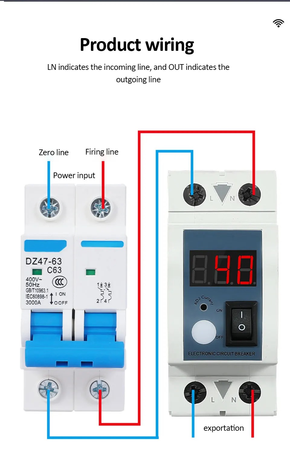 Gambar produk INAR Adjustable Current Limiter Digital Pembatas Arus Listrik 40A 220V - IN914