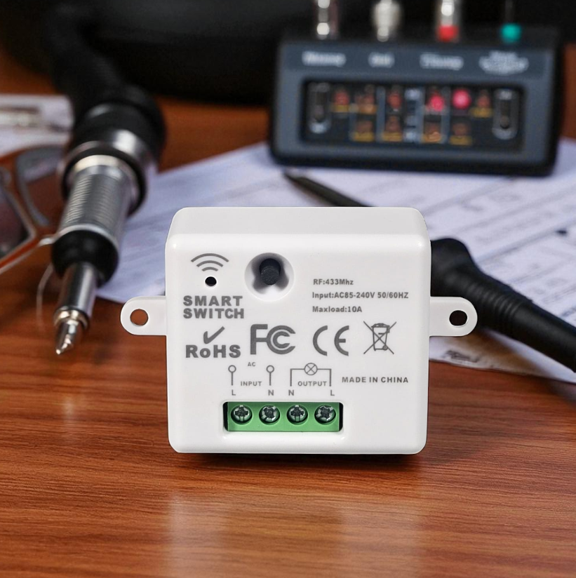 Gambar produk QINICI Receiver Saklar Lampu Wireless 433MHz 10A 240V - QC-44