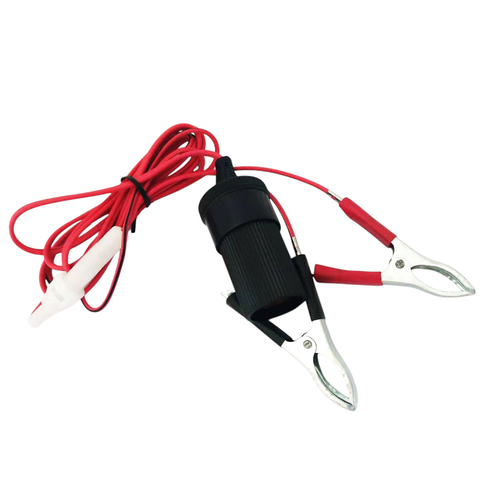 Gambar produk HYK DIY Terminal Clip On Aki Mobil Cigarette Plug 12V 1.5M - A3381