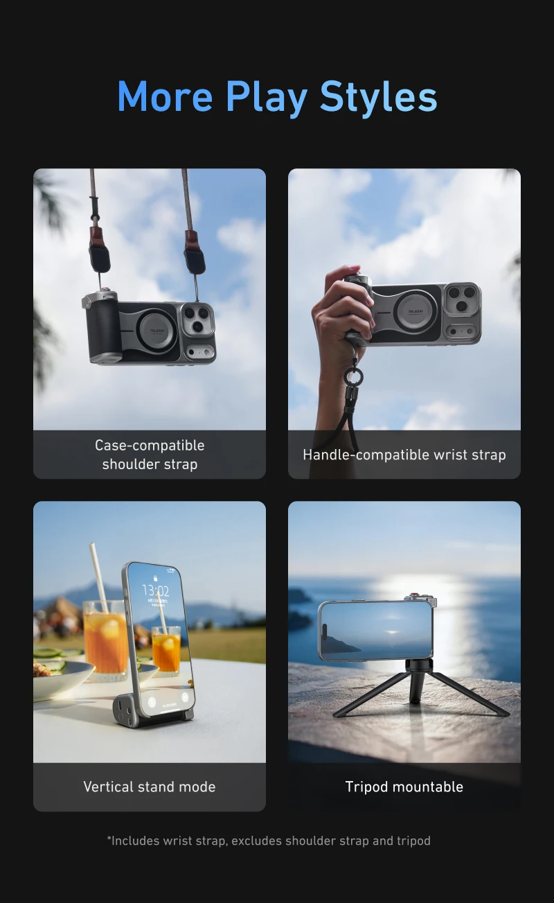 Gambar produk TELESIN Master Grip Ultimate for iPhone17Pro/ProMax with Phone Case - P5-MCS-11-TIP