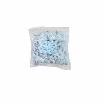 Gambar produk Taffware Klip Kabel Cable Clip Round Wire Management Electrical 100PCS 6mm - YQ801