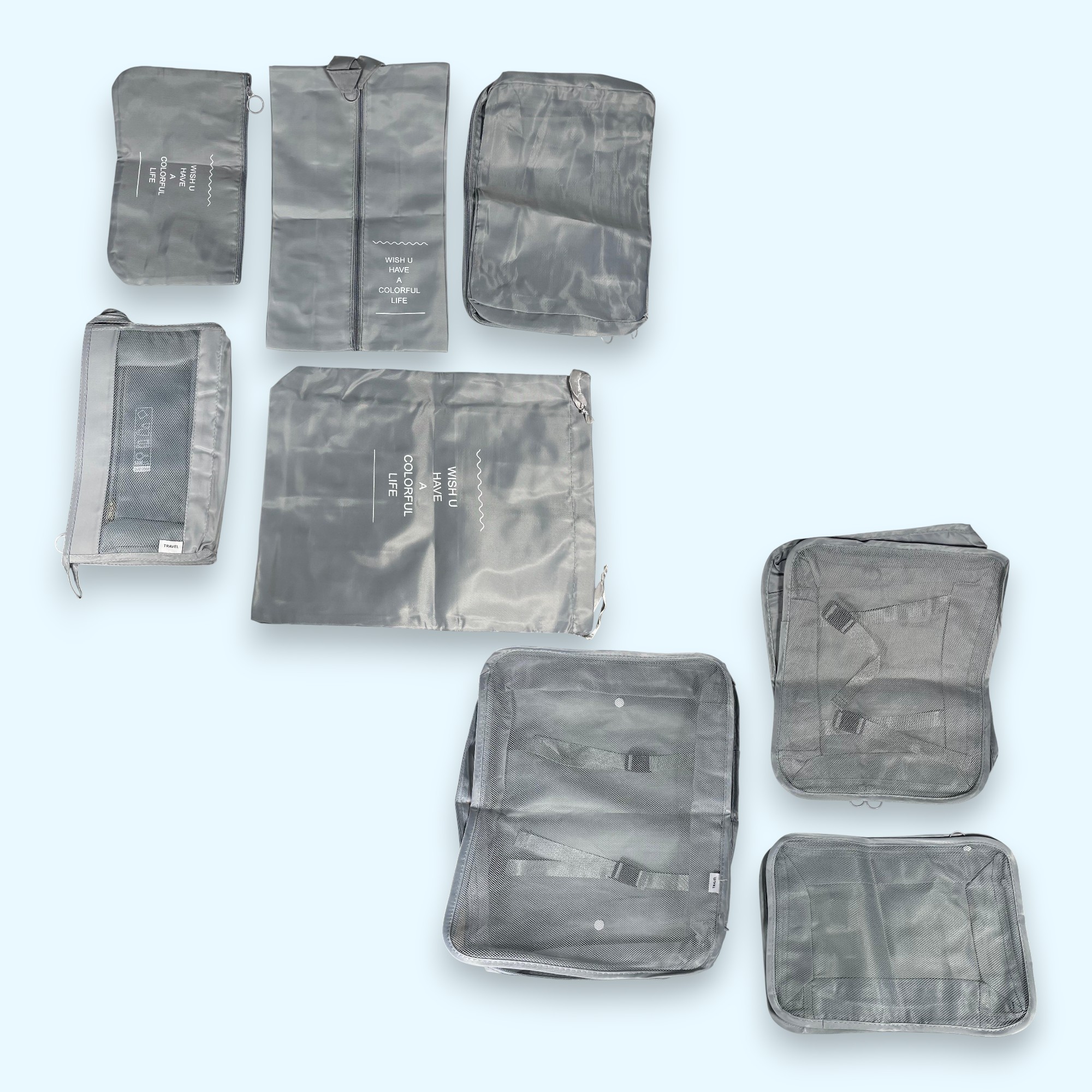Gambar produk Bestform Tas Travel Bag Laundry Organizer Packing Cubes 8 PCS - CQBB3