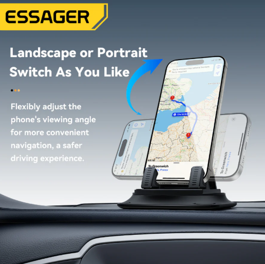 Gambar produk ESSAGER Dashboard Phone Holder For Car Anti Slip 360 Rotation - ES-ZJ39